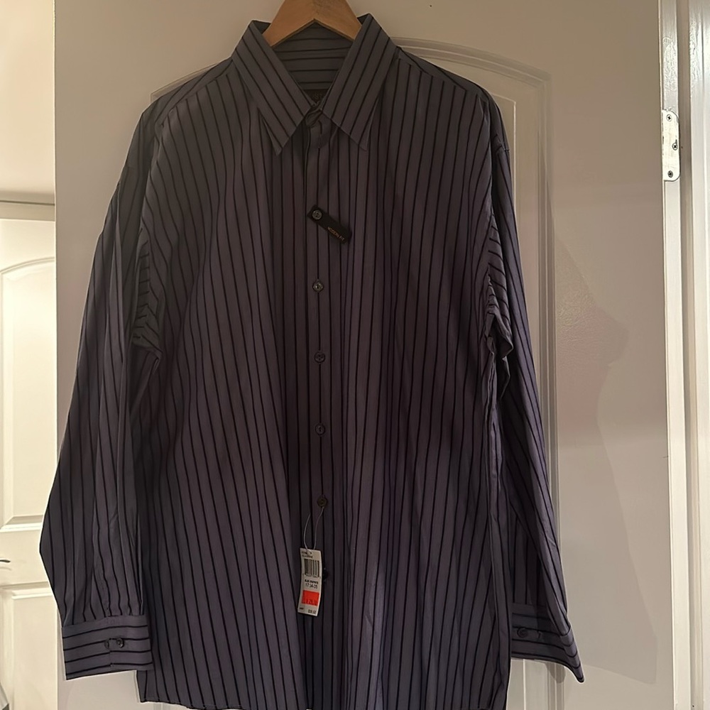 Brand new men’s shirt with tags. Dark blue graphite
